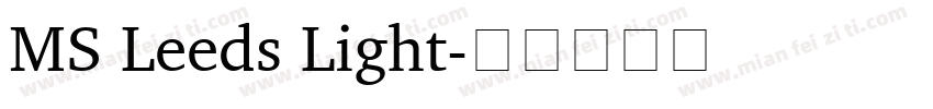 MS Leeds Light字体转换